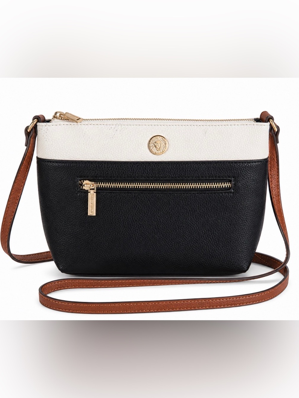 NWT Anne Klein Two-Tone Black and White Crossbody Bag ORG RETAIL $65
